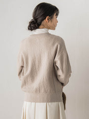 フクレジャガードニットカーディガン≪手洗い可能≫