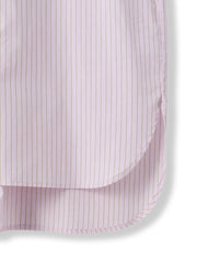 ストライプフーディオーバーシャツ≪手洗い可能≫