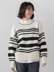 【WEB限定】”ふんわり着心地”ランダムボーダーニット