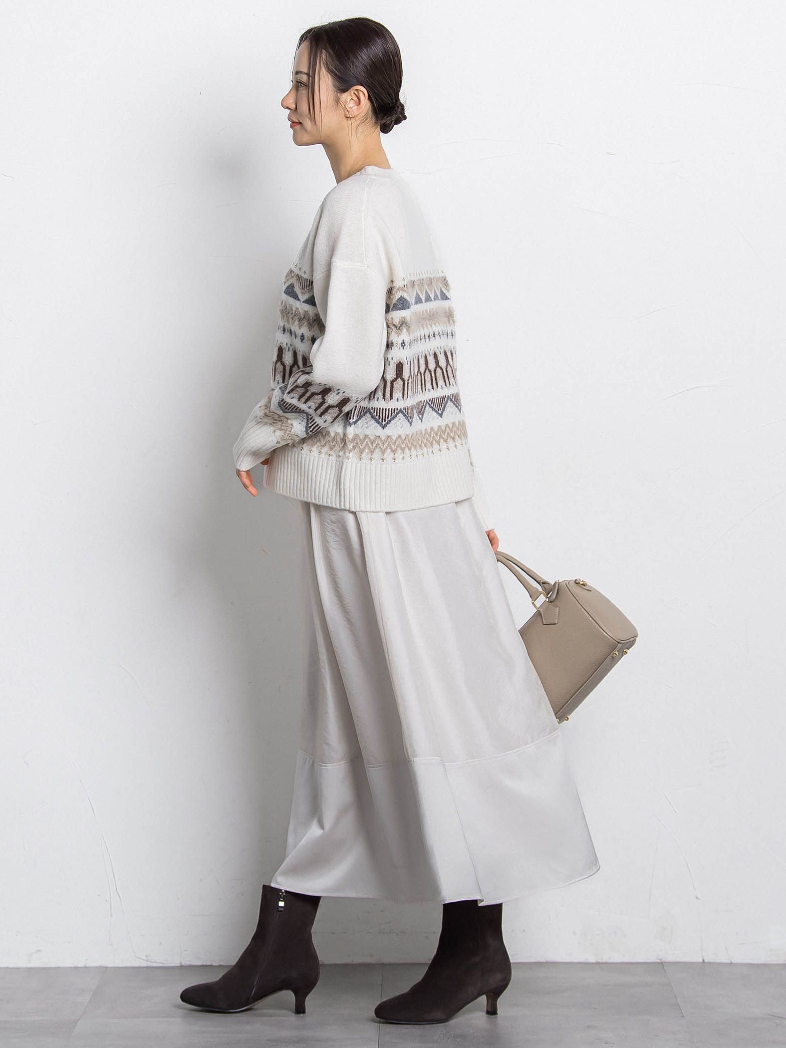 ノルディック柄ニット≪洗える≫