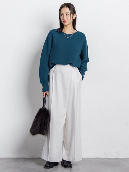 ソフィーツイルストレッチワイドパンツ ≪洗える≫