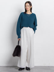 ソフィーツイルストレッチワイドパンツ ≪洗える≫