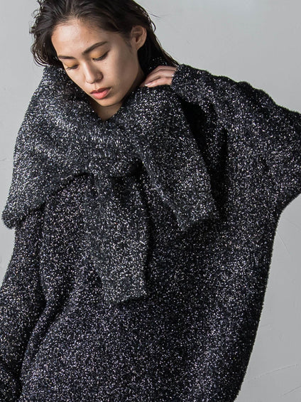 ラメフェザーショートカーディガン≪手洗い可能≫
