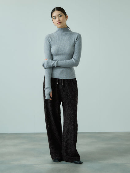 ブラッシュレースイージーワイドパンツ≪手洗い可能≫