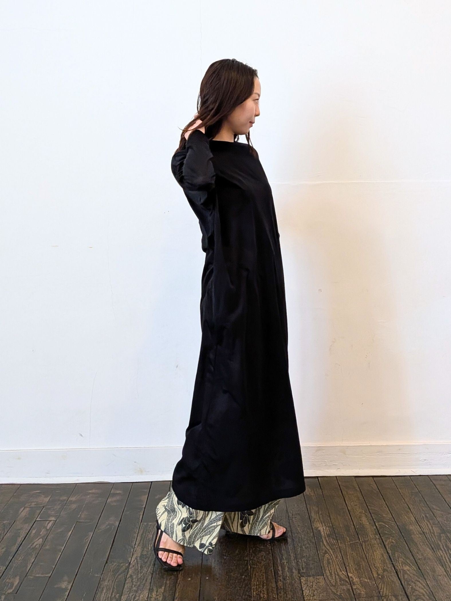 《予約販売》sheer long dress 　【日本製】