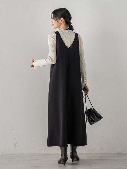 両面ピーチ起毛ジャンスカ≪洗濯機で洗える≫