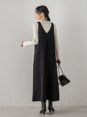 両面ピーチ起毛ジャンスカ≪洗濯機で洗える≫