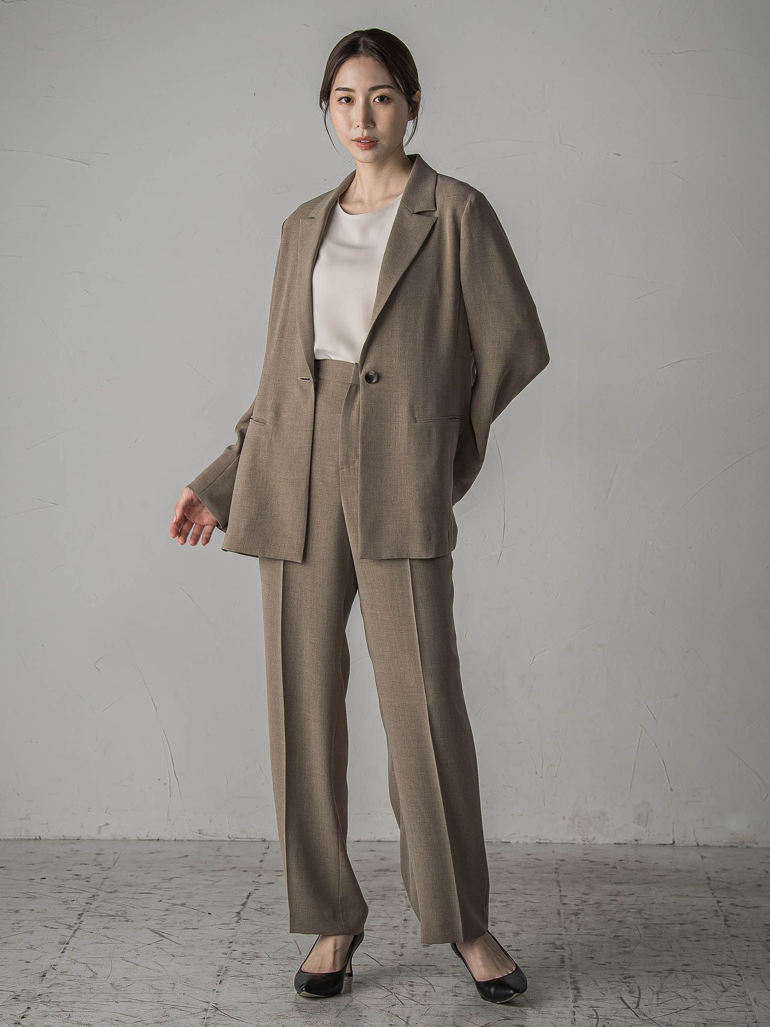 【旅楽シリーズ/極】メランジツイルジャケット≪手洗い可能≫