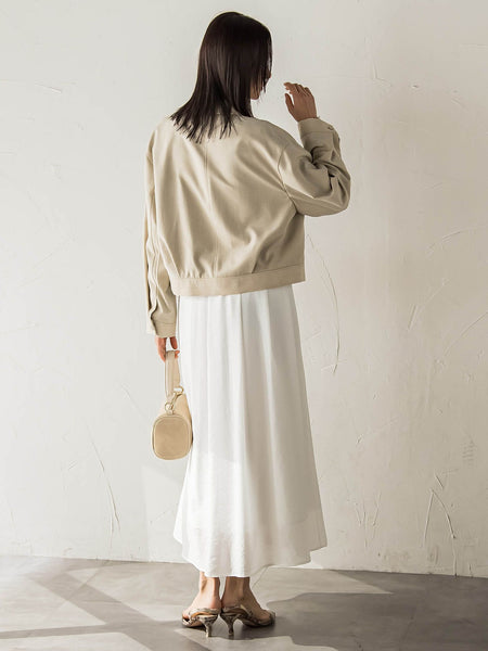 【受注会限定】リネンブレンド ステンカラーブルゾン