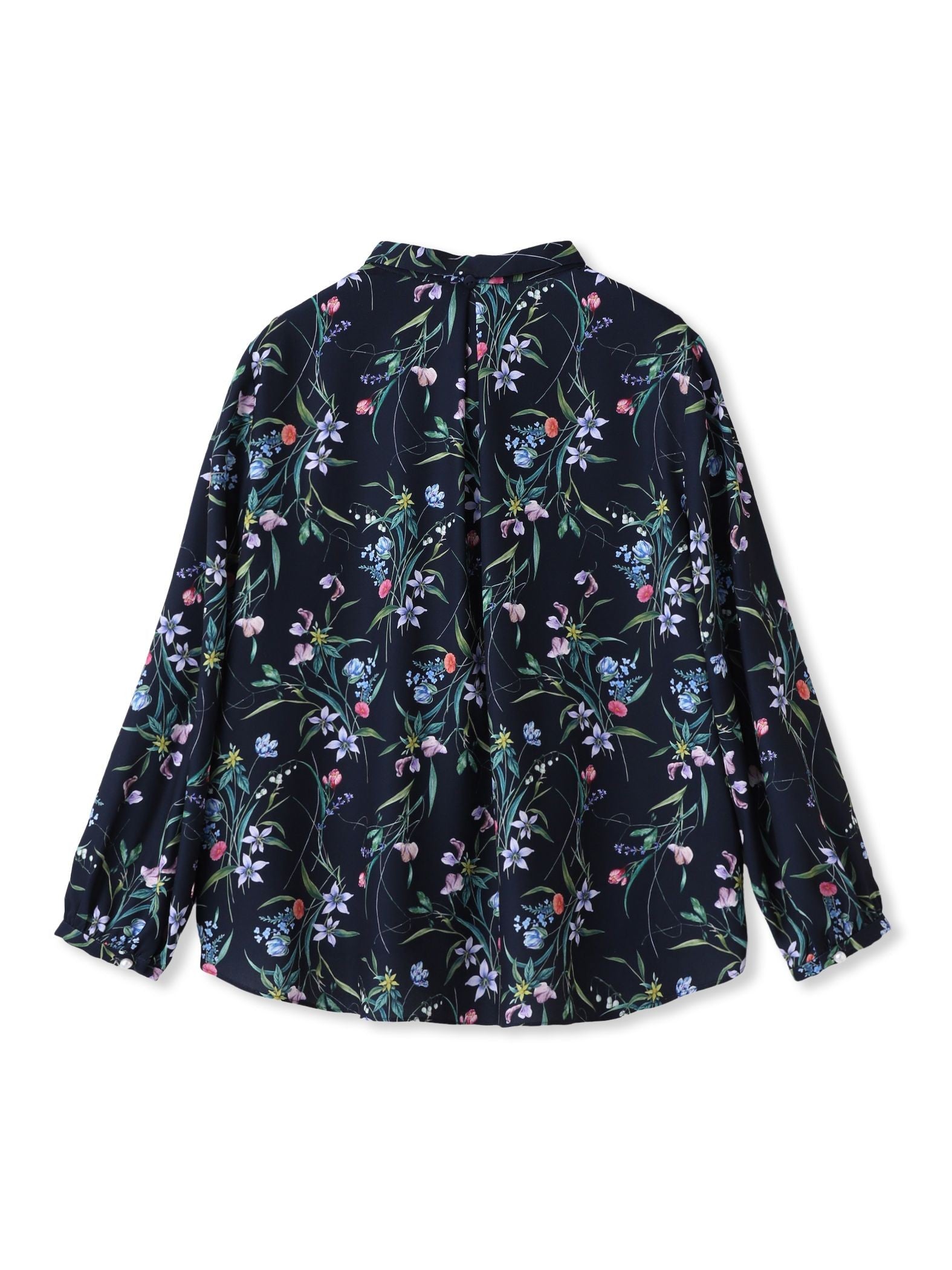 ウィンターフラワープリントブラウス