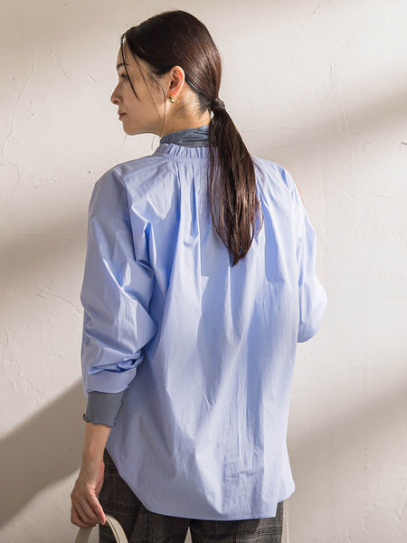 コットンフリルカラーブラウス