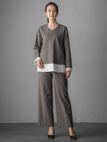 【大きいサイズ】ピクシエスタVネックブラウス