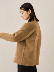 フェレットタッチWニットジャケット≪手洗い可能≫