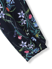 ウィンターフラワープリントブラウス