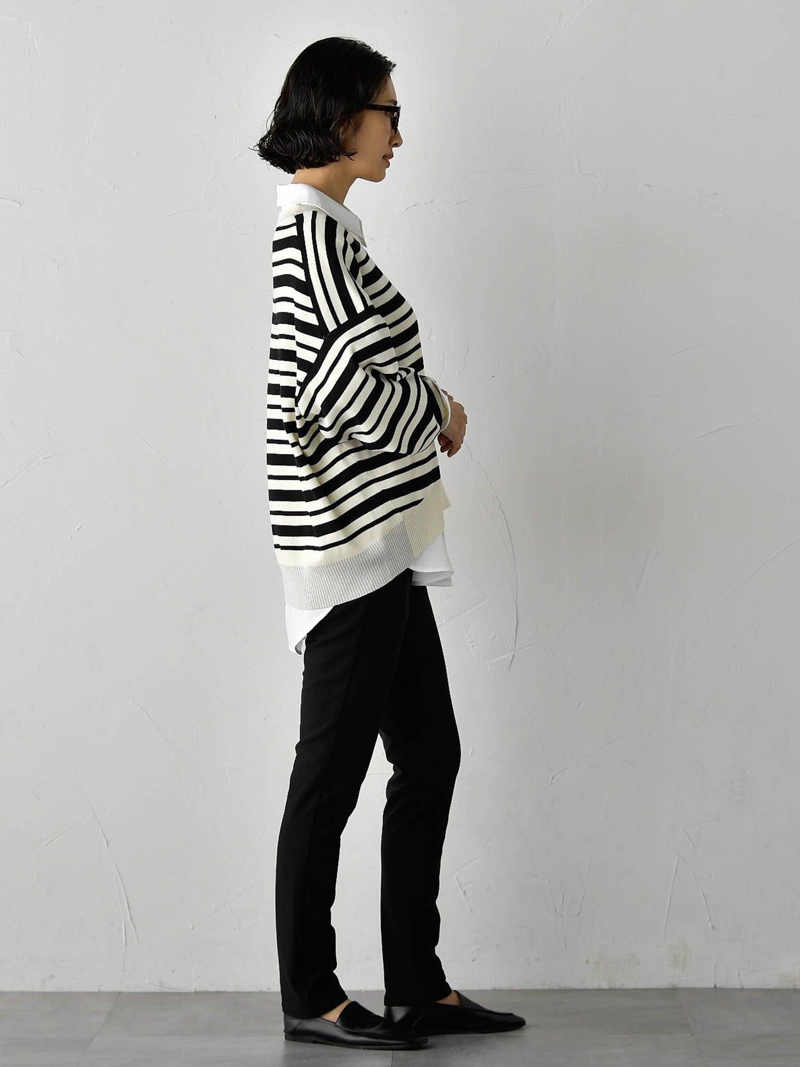 【WEB限定】”3コーデが叶う2点セット”ニット×シャツ≪手洗い可能≫