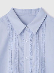 オックスミニフリルシャツ≪手洗い可能≫