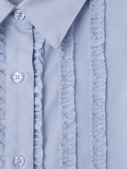 オックスミニフリルシャツ≪手洗い可能≫