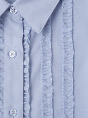 オックスミニフリルシャツ≪手洗い可能≫