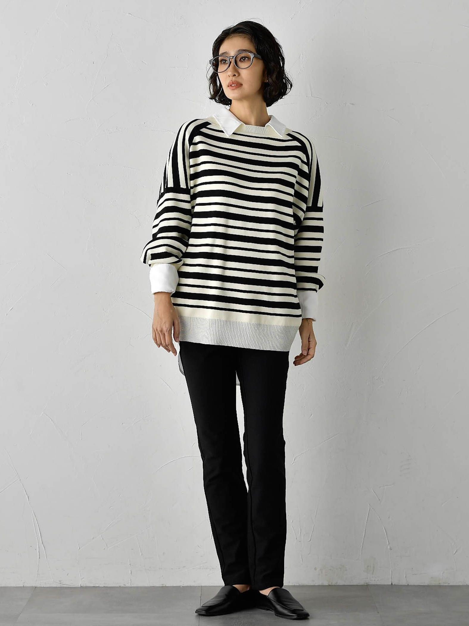 【WEB限定】”3コーデが叶う2点セット”ニット×シャツ≪手洗い可能≫