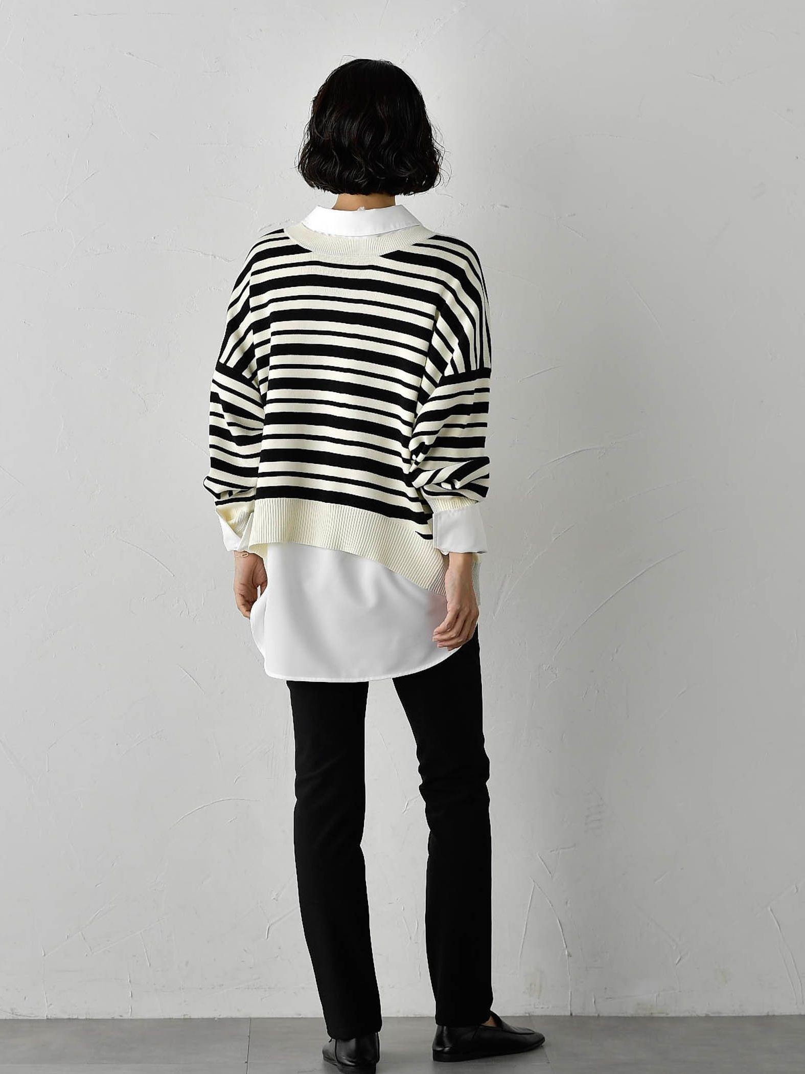 【WEB限定】”3コーデが叶う2点セット”ニット×シャツ≪手洗い可能≫