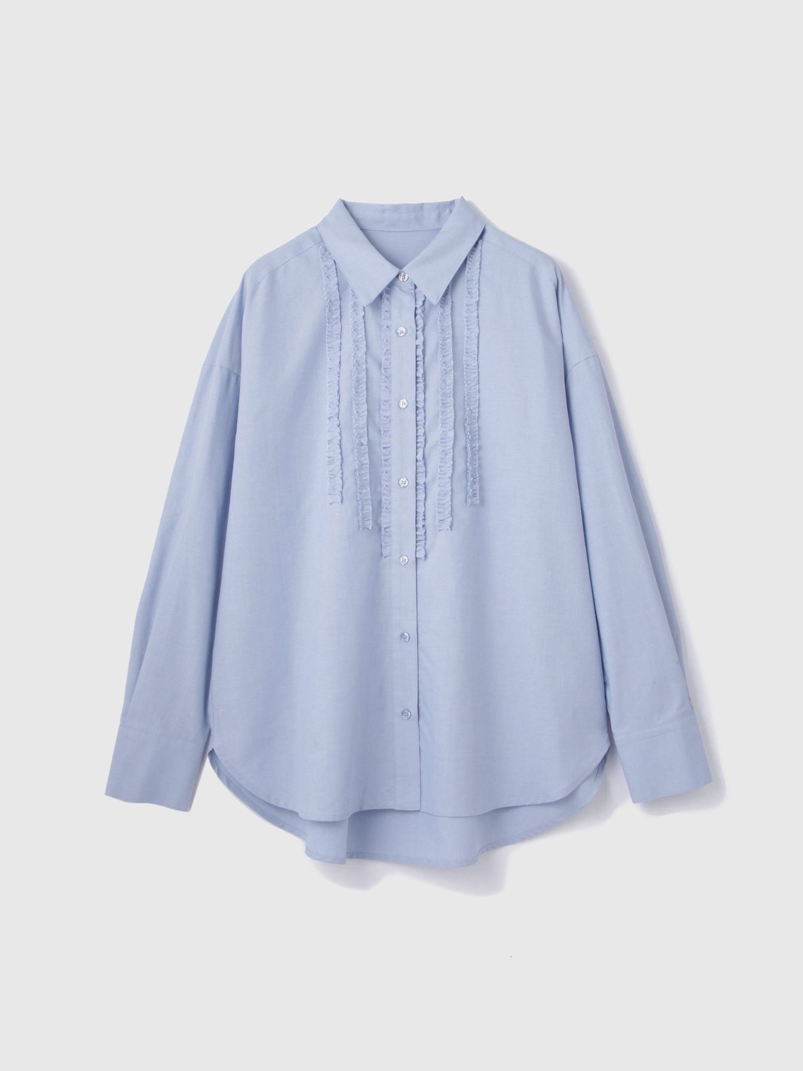 オックスミニフリルシャツ≪手洗い可能≫