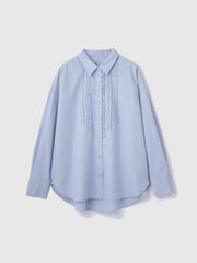 オックスミニフリルシャツ≪手洗い可能≫