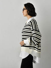 【WEB限定】”3コーデが叶う2点セット”ニット×シャツ≪手洗い可能≫