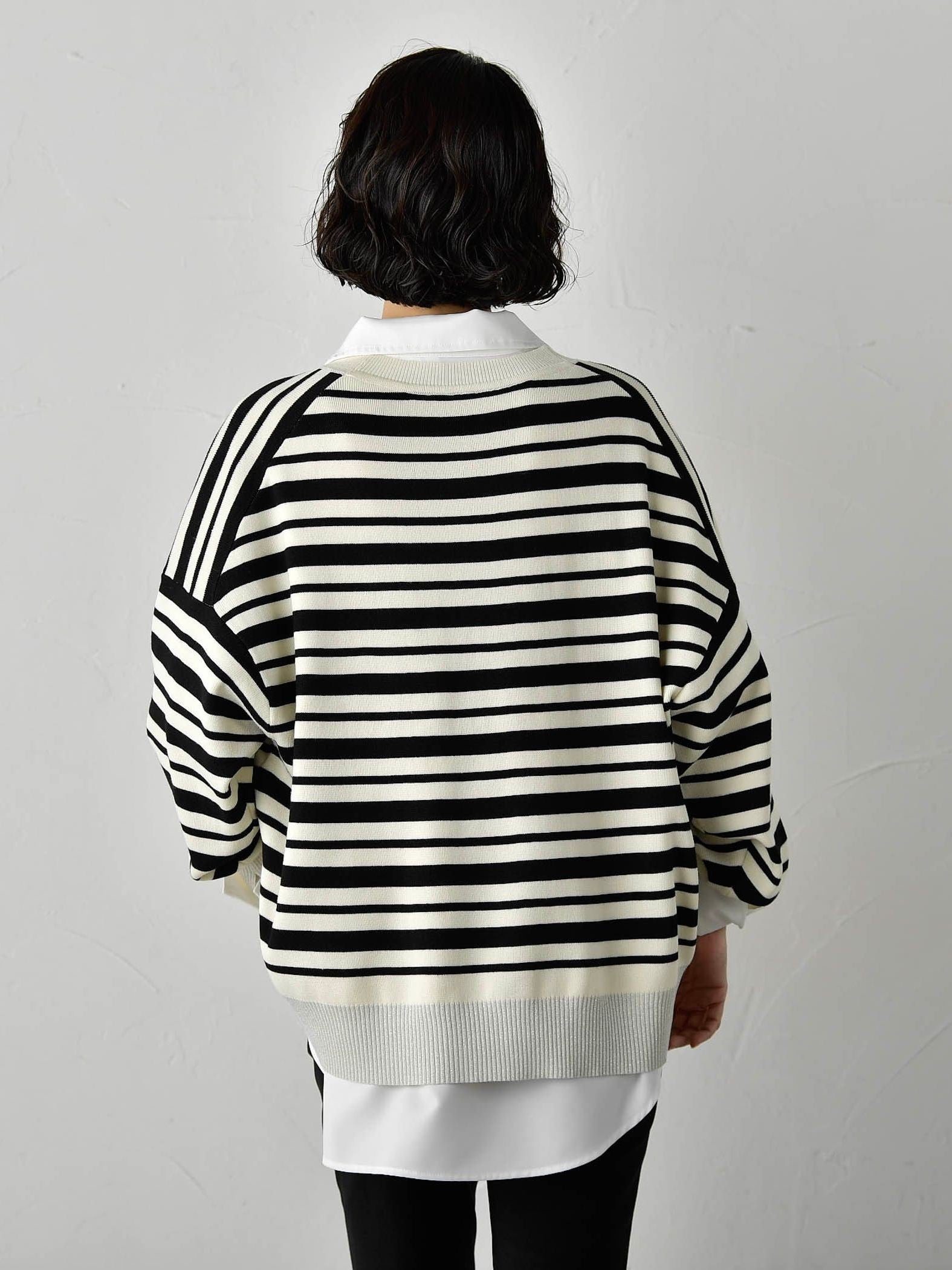 【WEB限定】”3コーデが叶う2点セット”ニット×シャツ≪手洗い可能≫