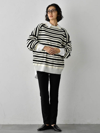 【WEB限定】”3コーデが叶う2点セット”ニット×シャツ≪手洗い可能≫