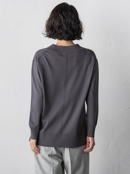 【大きいサイズ】Vネックニット≪手洗い可能≫