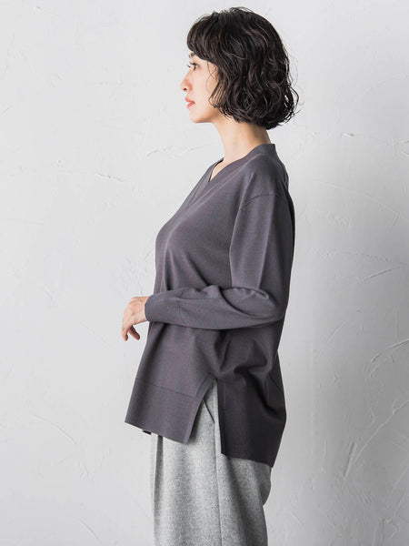 【大きいサイズ】Vネックニット≪手洗い可能≫