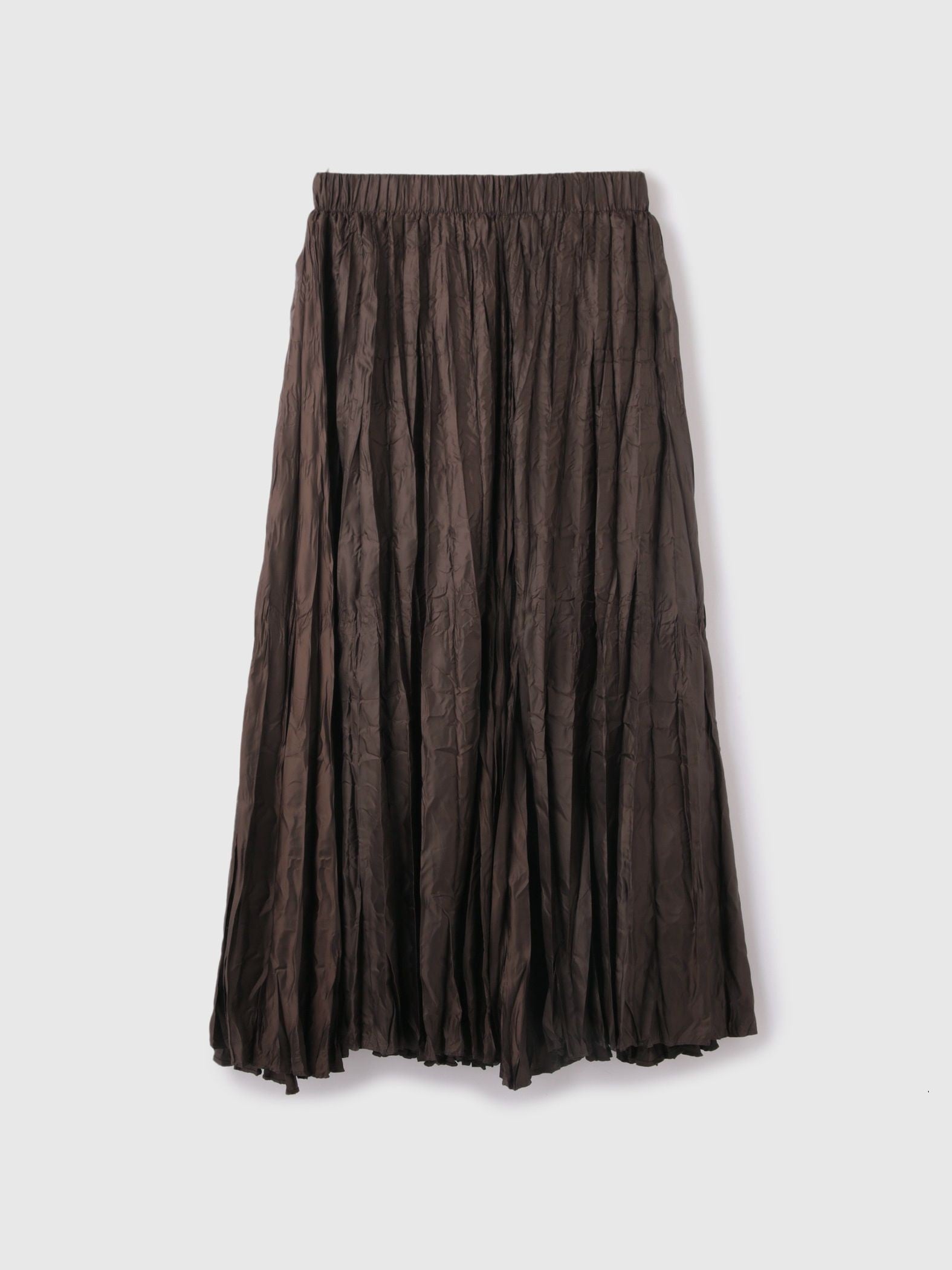 ワッシャーマットサテンプリーツスカート≪手洗い可能≫