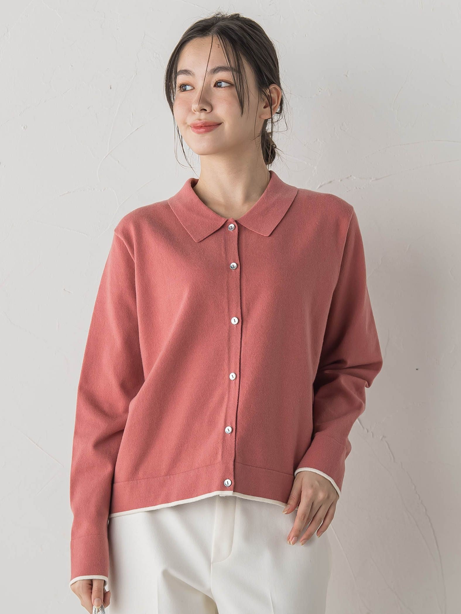 スーパーストレッチステンカーディガン≪洗濯機で洗える≫