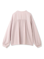 ストレッチジョーゼットミニフリルブラウス