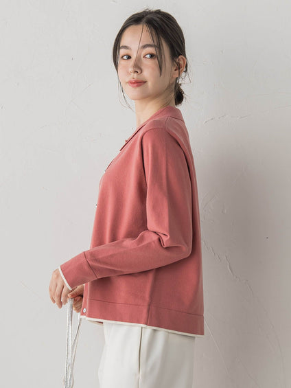 スーパーストレッチステンカーディガン≪洗濯機で洗える≫