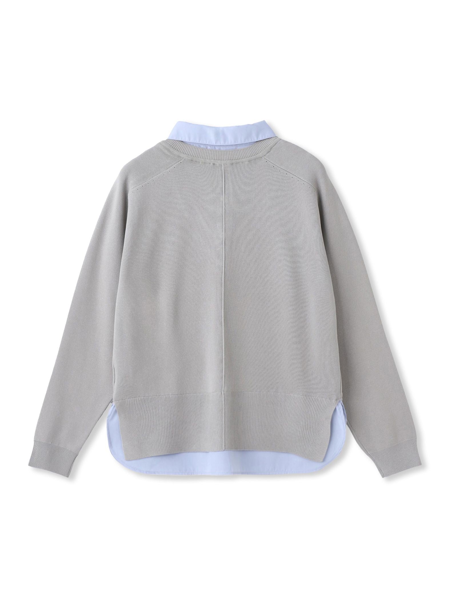 【WEB限定】Vネックブラウス切替えプルオーバー≪手洗い可能≫