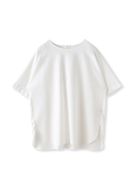 バックサテン切り替えスムースカットソー