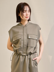 【SET】ダンボールニットベスト×スカート2ピース