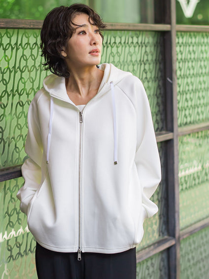 ストレッチダンボールジップパーカー