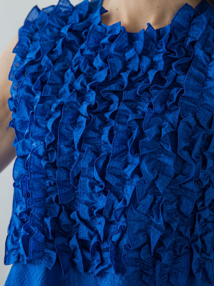 ボタニカルダイフリルブラウス | Viaggio Blu（ビアッジョブルー  