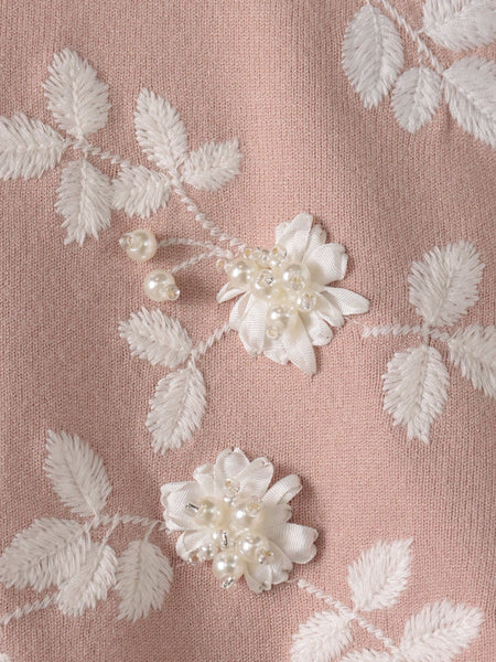 【新色追加】ボタニカルモチーフ刺繍カーディガン