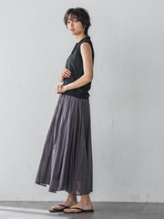 【WEB限定】シアーノースリーブニットプルオーバー≪手洗い可能≫