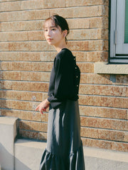 2WAYニット付きワンピース≪自宅で洗える≫