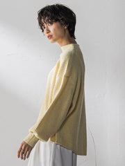 ラメリブボトルネックニット≪手洗い可能≫