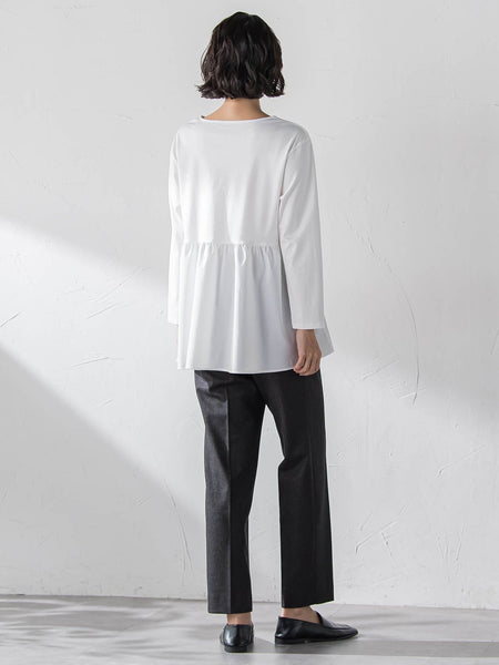 ペプラムカットソー