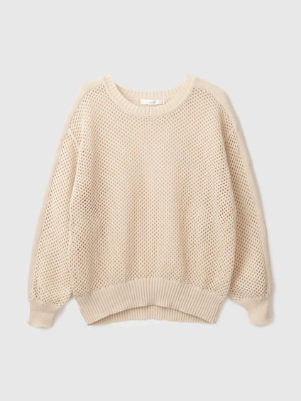 クルーネックワイドプルオーバー