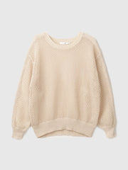 クルーネックワイドプルオーバー