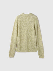 ＜陰影で魅せる＞ツイード風MIXスラブポロカーデ