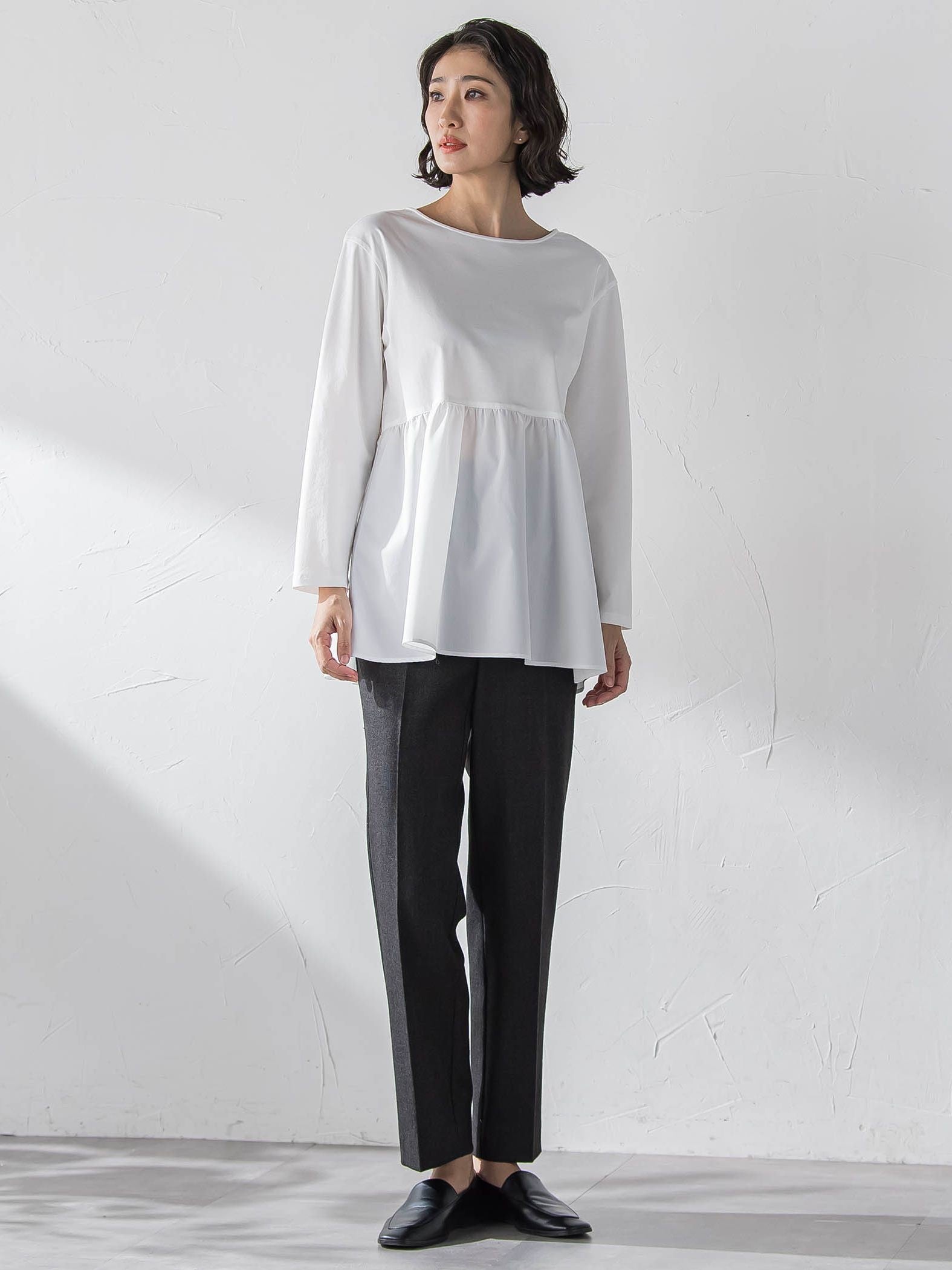 ペプラムカットソー