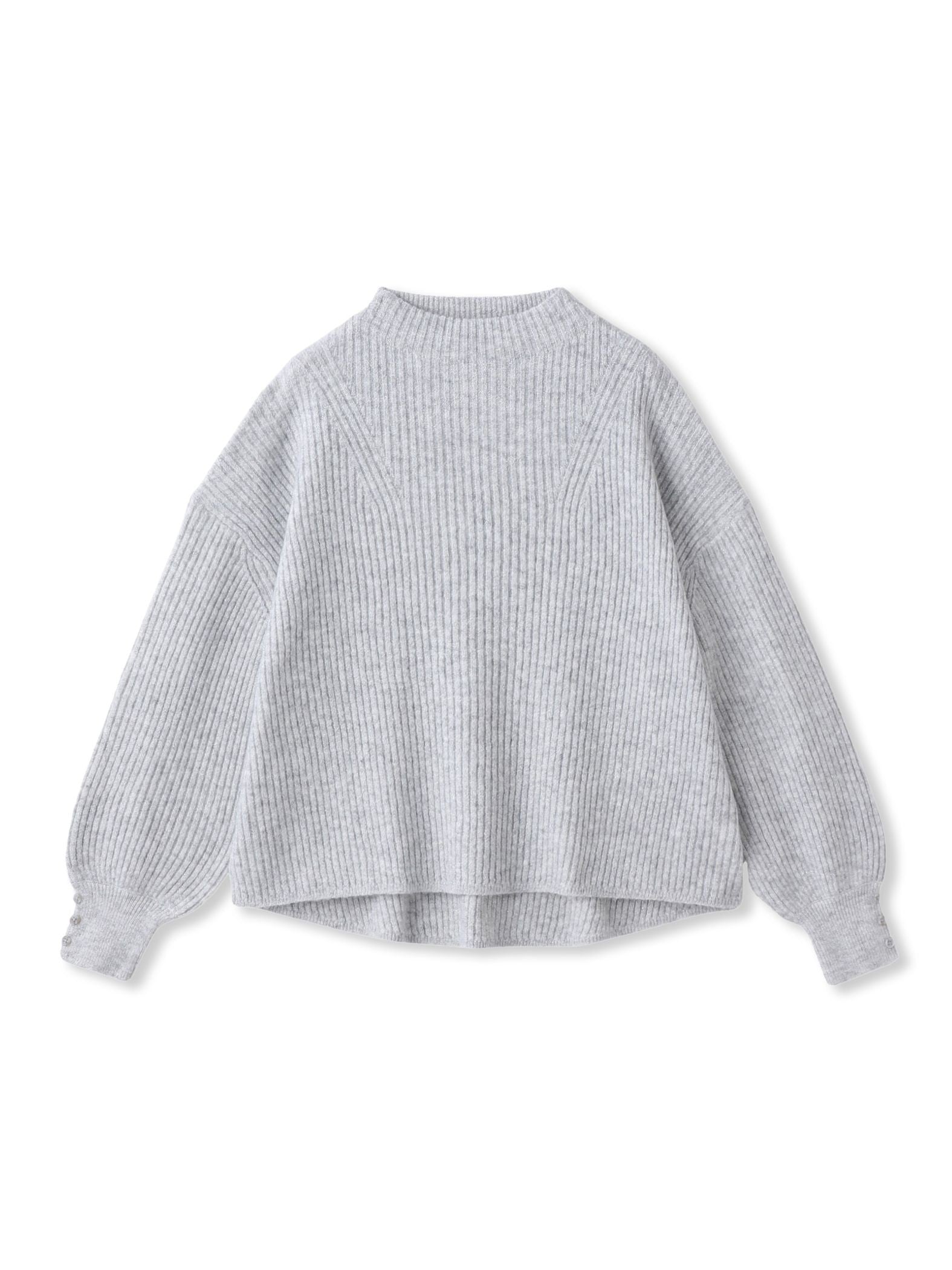 ラメリブボトルネックニット≪手洗い可能≫